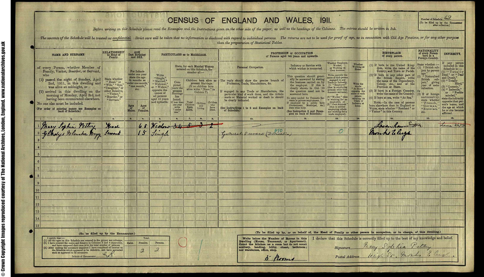 62 Petty, Mary Sophia, High street